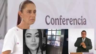 La madre de la víctima logró acercarse a la presidenta cuando salió de las instalaciones de Astilleros de Marina tras su mañanera.