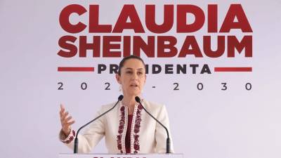 Claudia Sheinbaum, candidata electa por la presidencia de México, ofreció una conferencia de prensa en su Casa de transición.