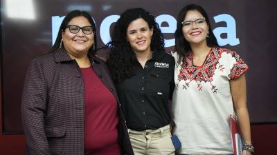 Luisa María Alcalde, dirigente nacional de Morena, ofreció conferencia para anunciar la incorporación de Citlalli Hernández, quien recientemente renunció a la Secretaría de las Mujeres