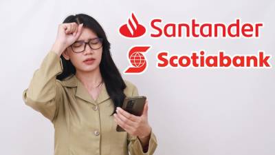 Usuarios de las instituciones bancarias Santander y Scotiabank reportaron en redes sociales el fallo en sus aplicaciones móviles bancarias.