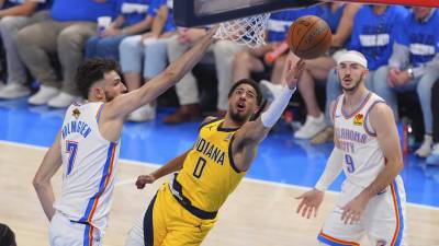 Tyrese Haliburton intenta recuperarse de una distensión muscular en la pantorrilla derecha para estar presente en el decisivo Juego 6 ante el Thunder.