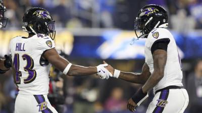 Justice Hill y Lamar Jackson fueron parte importante para que los Ravens se pusieran 8-4 en la Temporada 2024.