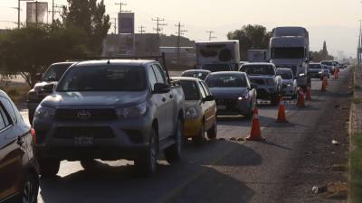 En los últimos días se han reportado una intensa carga vehicular en los límites de Saltillo y Arteaga.