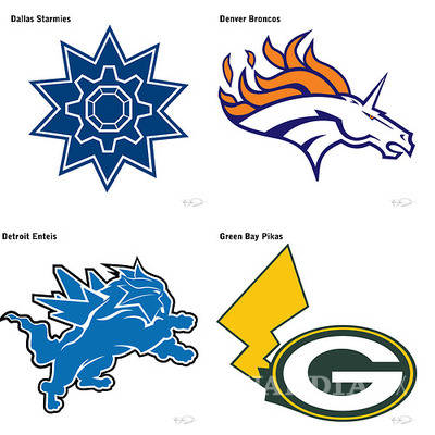 $!Así serían los logos de los equipos de la NFL si fueran pokemones