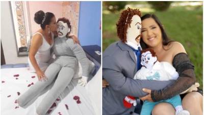 La brasileña de 39 años que tiene al Internet con la boca abierta por su ‘matrimonio’ con Marcelo, un muñeco de trapo, ha salido a exponer el engaño del padre de sus ‘hijos’, también de trapo.