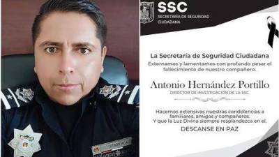 La SSC lamentó su muerte e indicó que, a pesar de los esfuerzos médicos, Antonio Hernández sufrió un fallo cardíaco