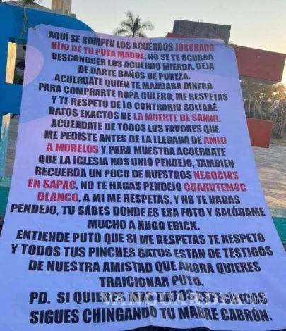 $!‘Yo no tengo miedo de nada’... Cuauhtémoc Blanco responde a la narcomanta en su contra