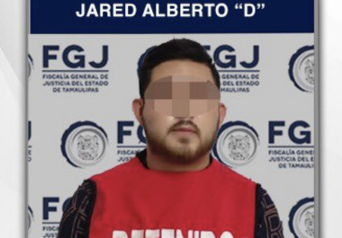 Jared Alberto fue detenido el domingo anterior en la ciudad de Reynosa, junto con Eduardo G y Eduardo G (homónimos) por su presunta participación en el plagio del empresario Ventura Castillo