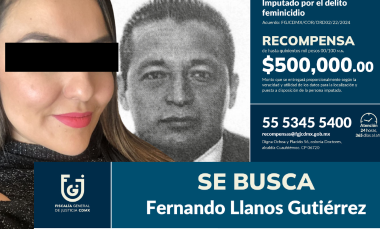 La FGJCDMX difundió una ficha de búsqueda y anunció una recompensa de hasta 500 mil pesos para localizar a Fernando Llanos, señalado por el feminicidio ocurrido en 2019.