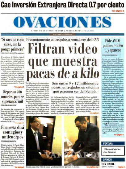 $!AMLO acusa a medios de no difundir nuevo video de sobornos pese a que es portada en mayoría de diarios nacionales