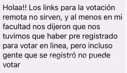 $!Estudiantes han señalado a VANGUARDIA que las boletas empleadas para emitir el voto carecen de un membretado y sello electoral.