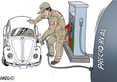 Gasolina, a 24 pesos todavía