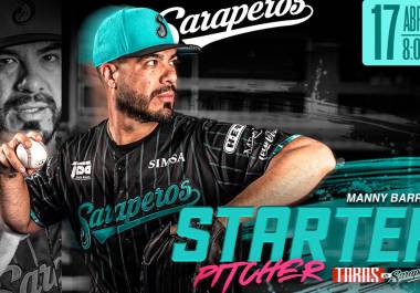Manny Barreda será el encargado de abrir la Temporada 2026 para Saraperos de Saltillo en el duelo inaugural ante Toros de Tijuana, este 17 de abril en el Estadio Francisco I. Madero.
