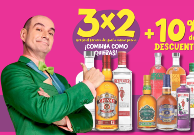 Dentro de la promoción se encuentran las marcas Chivas, Absolut Vodka y Beefeater Gin