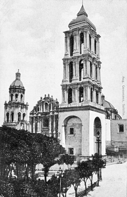 $!Catedral de Santiago. Saltillo, Coahuila. Circa 1905.