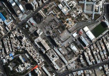 Esta imagen por satélite proporcionada por Vantor muestra la Corte Islámica Revolucionaria tras bombardeos en Teherán, Irán, el martes 3 de marzo de 2026.