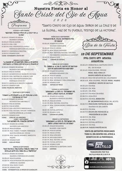 $!Inicia este viernes el novenario en honor al Santísimo Cristo del Ojo de Agua, en Saltillo