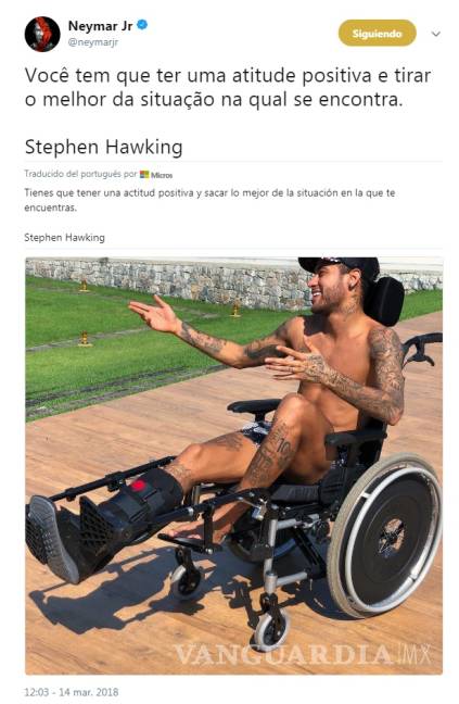 $!'Chicharito' y Neymar rinden tributo a Stephen Hawking