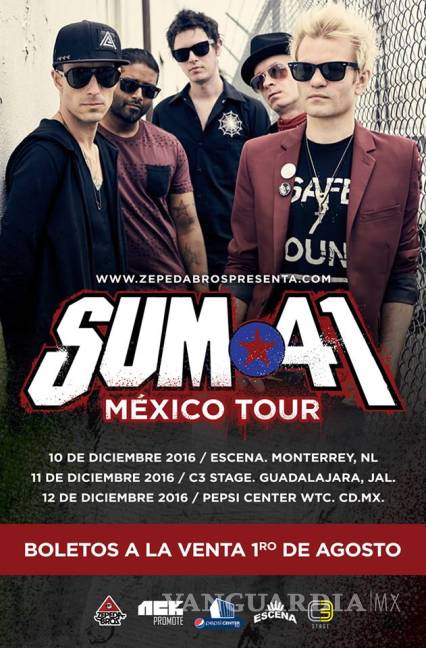 $!Sum 41 llega por primera vez a México