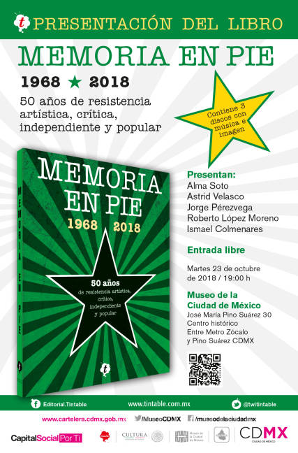 $!Presentan “Memoria en pie 1968-2018”, libro que recoge 50 años de arte