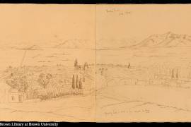 Dibujo realizado a lápiz sobre papel beige los días 8 y 9 de diciembre de 1852. Original está en la Biblioteca John Carter Brown, Universidad de Brown.