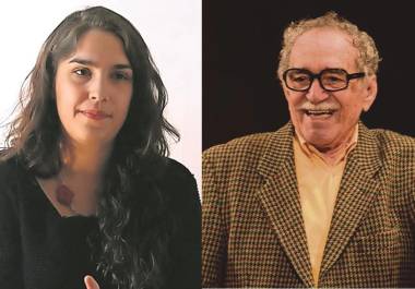La cineasta mexicana Indira Cato (i) y el escritor colombiano Gabriel García Márquez (d). El Universal