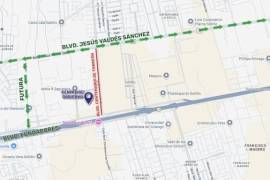 El cierre aplicará en el sentido de norte a sur entre los bulevares Jesús Valdés Sánchez y Fundadores.