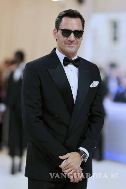 $!El ex tenista y anfitrión de la Met Gala 2023, Roger Federer.