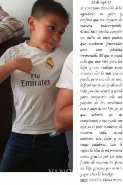 $!Familia de Santiago agradece gesto de Cristiano Ronaldo