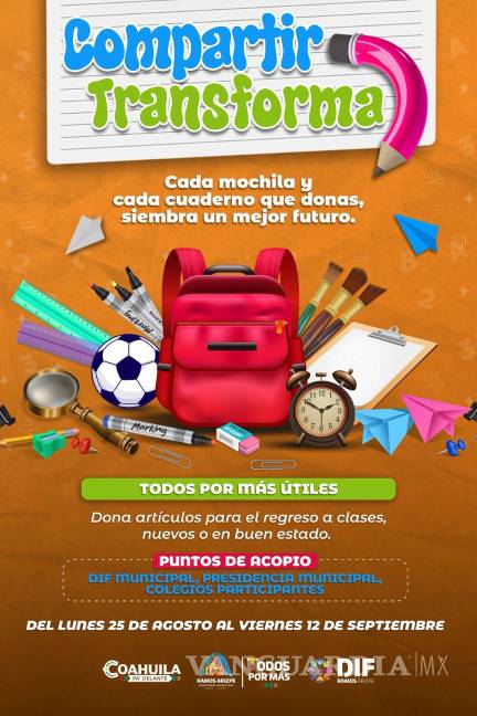 $!Voluntarios y ciudadanos participan en la colecta de mochilas y útiles escolares en los puntos de acopio instalados por el DIF Municipal de Ramos Arizpe.