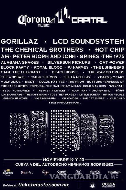 $!Revelan posibles carteles del Corona Capital 2016