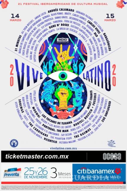 $!Este es el cartel del Vive Latino 2020