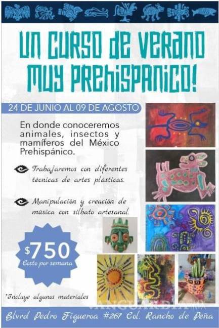 $!Niños interesados en la historia y cultura prehispánica pueden participar en un curso que explora animales, insectos y mamíferos del México precolombino.