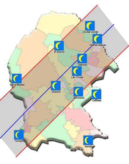$!La ruta del eclipse alcanzará destinos claves en Coahuila.