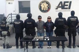 El presunto fue detenido junto a una mujer en el municipio de Cadereyta Jiménez, Nuevo León