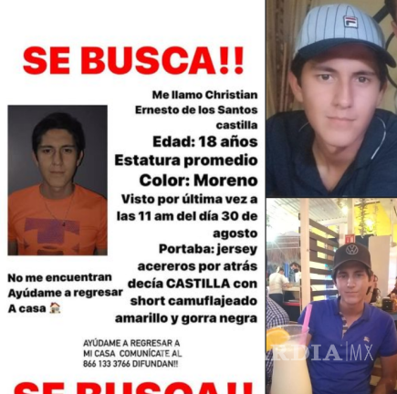 Familiares Buscan A Joven De 18 Anos Desaparecido En Coahuila