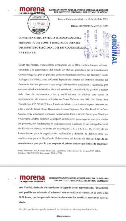 $!Equipo de Delfina Gómez solicita que se aplace primer debate con Alejandra Del Moral