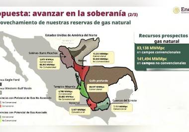 Las cuencas de Burgos y Sabinas-Burro Picachos abarcan una parte de Coahuila.