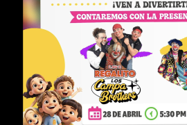Los famosos payasos “Regalito” y el “Escuadrón Payasos” encabezan el elenco artístico que se presentará de manera gratuita en el sector de la colonia Tierra y Libertad.
