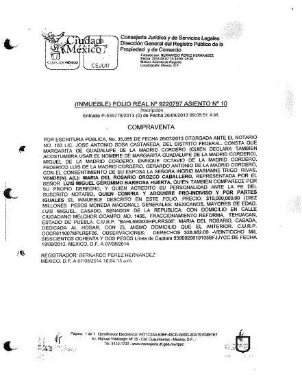 $!Miguel Barbosa y su familia, con bienes por 25 mdp; poseen 10 propiedades en Puebla y la Ciudad de México