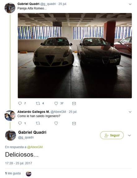 $!Quadri presume en redes sociales su &quot;delicioso&quot; Alfa Romeo