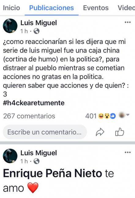 $!&quot;Hackean&quot; cuenta de Facebook de Luis Miguel