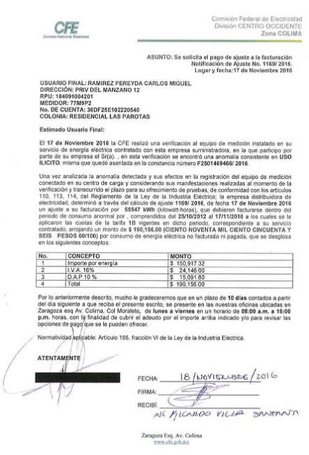 $!Candidato del PAN en Colima se robó la luz por cuatro años