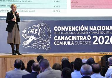 Valeria Moy, directora del IMCO, dictó una conferencia ayer en la última jornada de la Convención Nacional de la Canacintra, la cual se desarrolló en Saltillo.