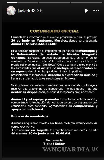 $!La promotora del evento defendió el derecho de Junior H a expresarse artísticamente sin censura.