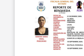 La Fiscalía General del Estado solicitó apoyo ciudadano para localizar a Génesis Saraí Vidal Peregrino, de 16 años.