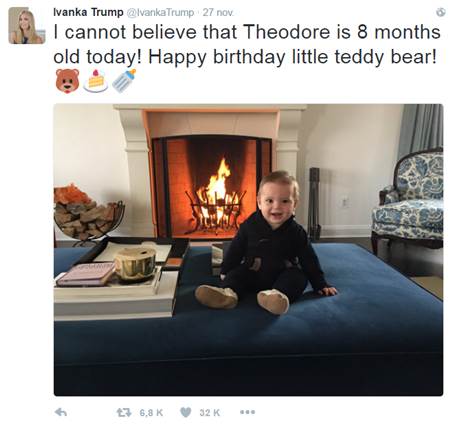 $!Redes se burlan de Ivanka Trump por error sobre su bebé