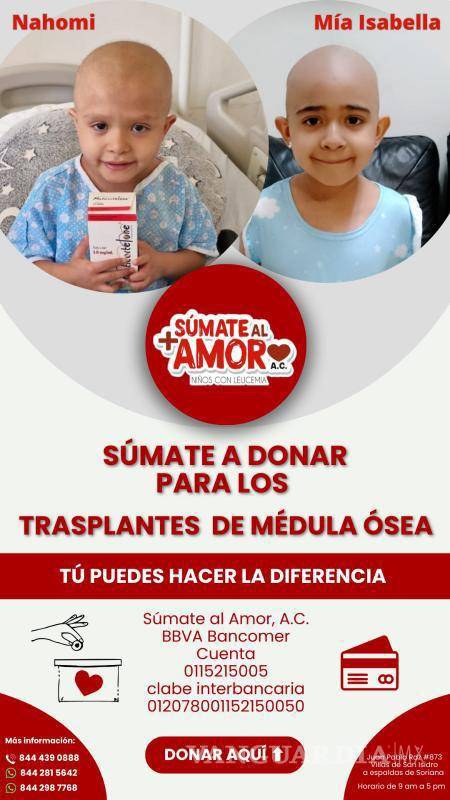 $!Niños con Leucemia busca apoyo para las costosas cirugías de trasplante de médula ósea de Nahomi y Mía Isabella.