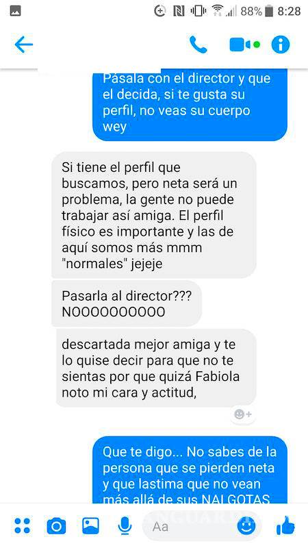 $!Por tener 'atributos demasiado grandes' le niegan trabajo a mujer