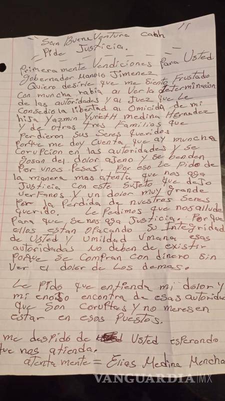 $!Carta al gobernador exige cárcel y reparación del daño para Mauricio “N”.